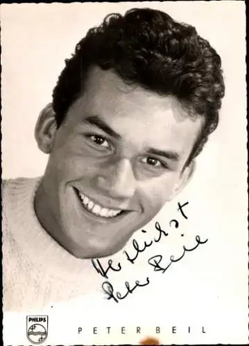 Ak Sänger Peter Beil, Portrait, Autogramm