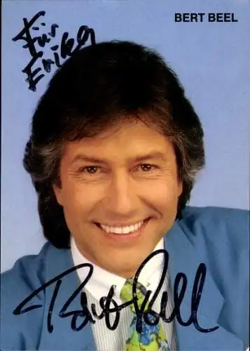 Ak Sänger Bert Beel, Portrait, Autogramm