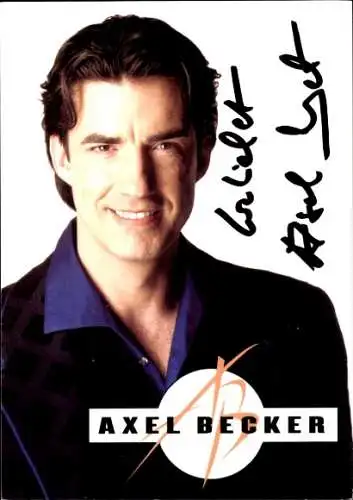 Ak Sänger Axel Becker, Portrait, Autogramm