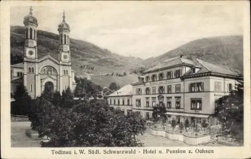 Ak Todtnau im Schwarzwald, Hotel und Pension z. Ochsen