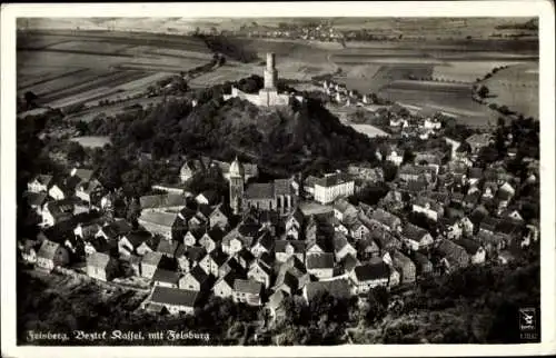 Ak Felsberg im Odenwald Hessen, Luftaufnahme