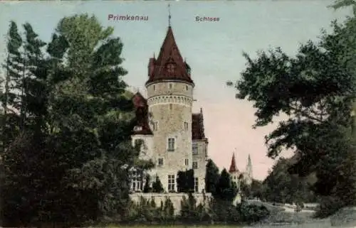 Ak Przemków Primkenau in Niederschlesien, Schloss