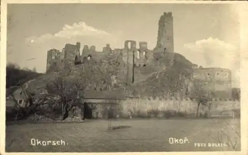 Foto Ak Okoř Mittelböhmen, Burg Okoř