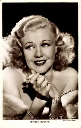 Ak Schauspielerin Ginger Rogers, Portrait