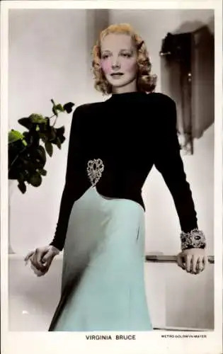 Ak Schauspielerin Virginia Bruce, Portrait, coloriert