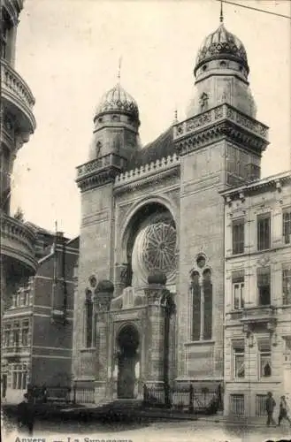 Judaika Ak Antwerpen Flandern, Synagoge