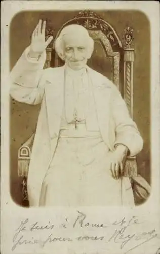 Ak Papst Leo XIII., Vincenzo Gioacchino Pecci