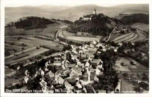 Ak Seitenroda in Thüringen, Leuchtenburg bei Kahla, Fliegeraufnahme