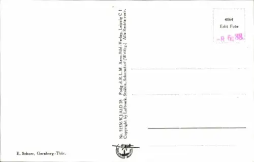 Ak Geraberg in Thüringen, Fliegeraufnahme