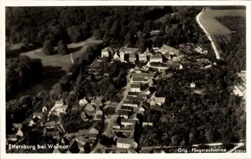 Ak Ettersburg in Thüringen, Fliegeraufnahme