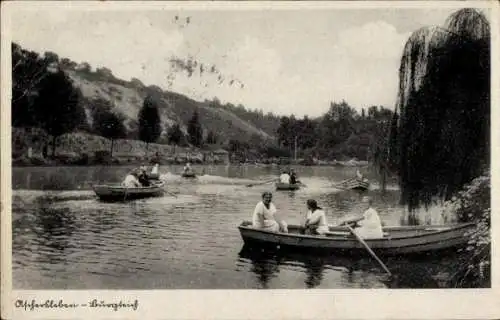 Ak Aschersleben im Salzlandkreis, Ruderboote, Wasserpartie