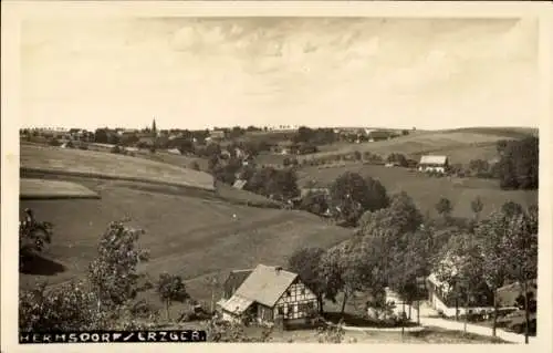 Foto Ak Hermsdorf im Erzgebirge, Gesamtansicht