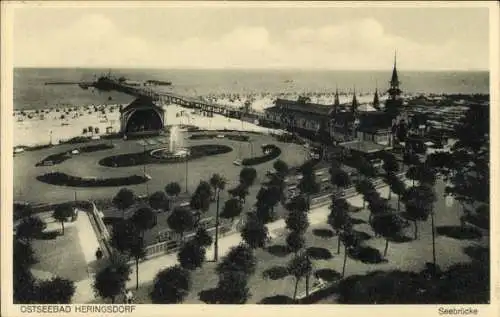 Ak Ostseebad Heringsdorf auf Usedom, Seebrücke