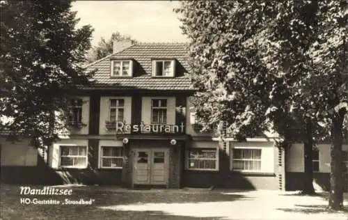 Ak Wandlitzsee Wandlitz in der Mark, HO-Gaststätte Strandbad