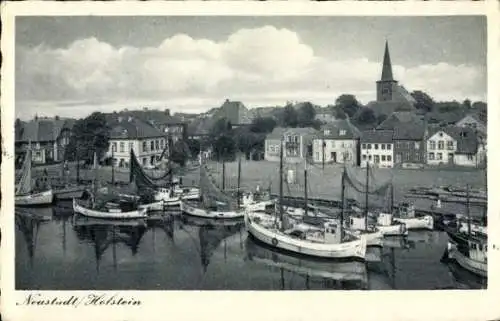 Ak Neustadt in Holstein, Boote, Hafen