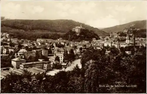 Ak Greiz im Vogtland Thüringen, Blick von der Schönen Aussicht