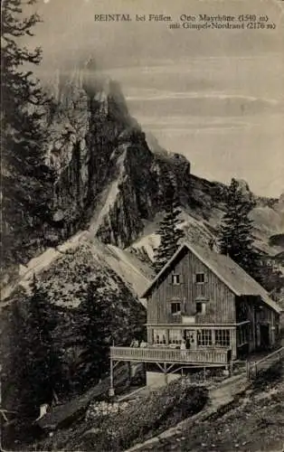 Ak Musau in Tirol, Otto Mayr Hütte im Reintal, Gimpel-Nordrand