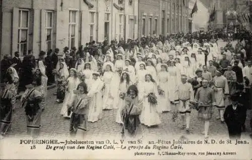 Ak Poperinghe Poperinge Westflandern, Jubelfeesten van O L. V. van St. Jan, De grop van Regina Coeli