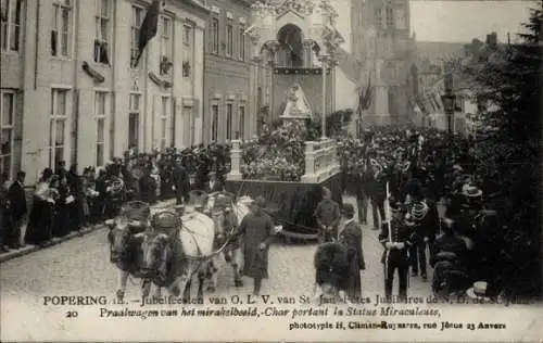 Ak Poperinghe Poperinge Westflandern, Jubelfeesten van O L. V. van St. Jan, Praalwagen