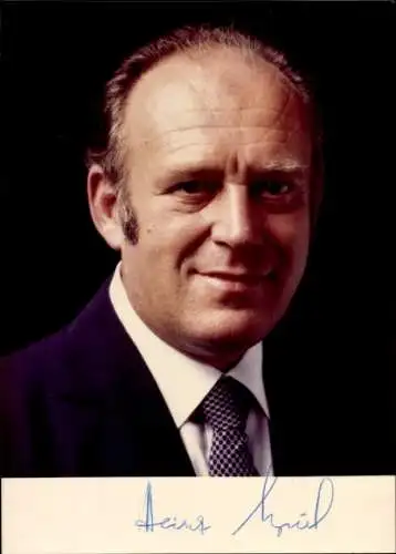 Ak Politiker Heinz Eyrich, Justizminister in Baden-Württemberg, Autogramm