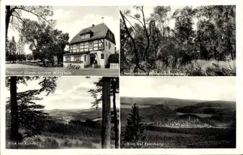 Ak Warstein, Gasthof Stimm-Stamm, Eversberg, Ruhrtal, Hamorsbruch, Panorama, Eversberg