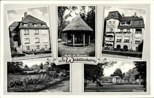 Ak Bad Waldliesborn Lippstadt Nordrhein Westfalen, Kinderheime, Kurpark, Trinkhalle