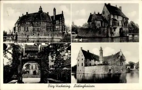 Ak Lüdinghausen Kreis Coesfeld, Burg Vischering, Partie am Tor