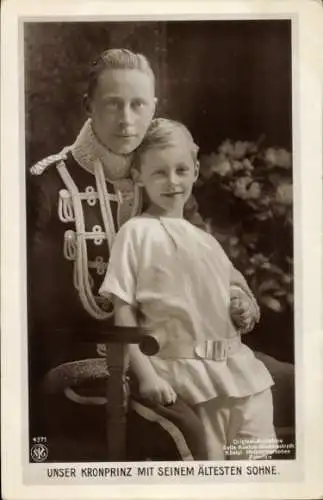 Ak Kronprinz Wilhelm von Preußen mit Prinz Wilhelm, NPG 4371