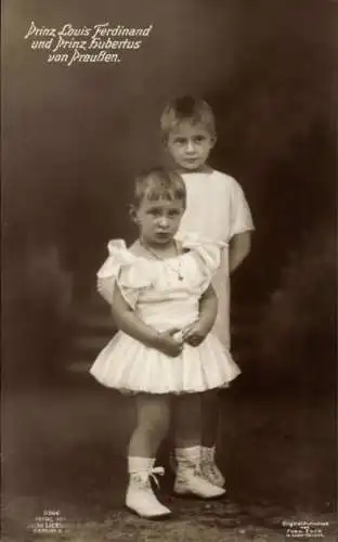 Ak Prinz Louis Ferdinand und Prinz Hubertus von Preußen, Portrait