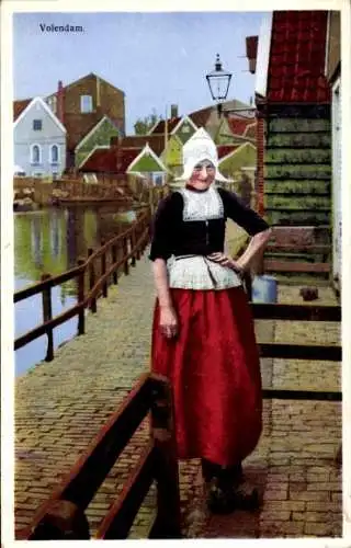 Ak Volendam Nordholland, junge Frau in Tracht, Nenke und Ostermaier 290 4458 E