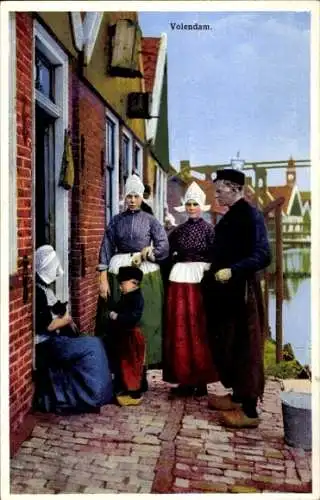 Ak Volendam Nordholland Niederlande, Volendamer Tracht