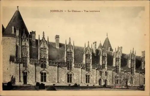 Ak Josselin Morbihan, Schloss, Innenansicht