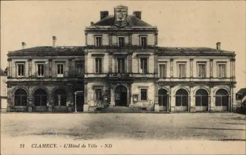 Ak Clamecy Nievre, das Rathaus