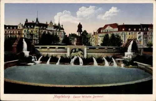 Ak Magdeburg an der Elbe, Kaiser Wilhelm-Denkmal