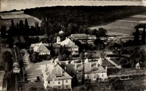 Ak Thonon les Bains Haute Savoie, Chateau de Ripaille, vue aerienne