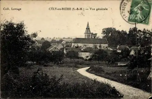 Ak Cély en Bière Seine et Marne, Gesamtansicht