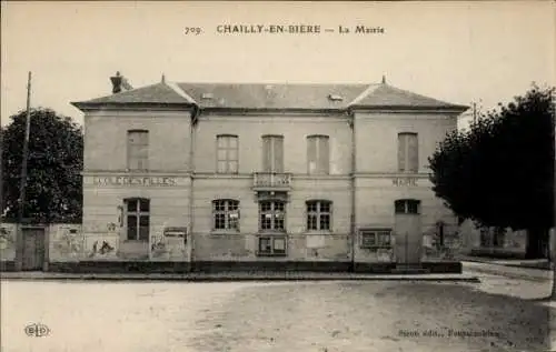 Ak Chailly en Bière Seine et Marne, Mairie