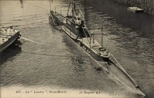 Ak Französisches Kriegsschiff, U-Boot Loutre