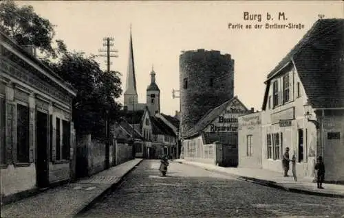 Ak Burg bei Magdeburg, Berliner Straße