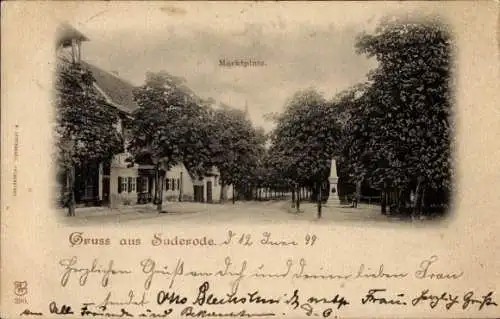 Ak Bad Suderode Quedlinburg im Harz, Marktplatz