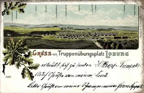 Litho Loburg Möckern in Sachsen Anhalt, Truppenübungsplatz, Panorama