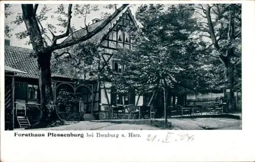 Ak Plessenburg Ilsenburg am Nordharz,  Forsthaus