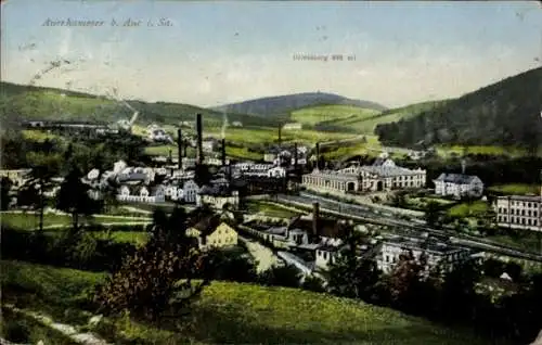 Ak Auerhammer Aue im Erzgebirge Sachsen, Blick auf den Ort, Gleesberg