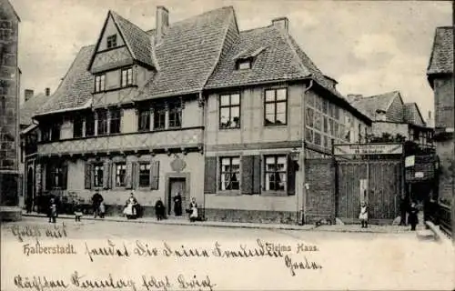 Ak Halberstadt in Sachsen Anhalt, Gleimhaus, Außenansicht, Bau- &. Möbeltischlerei H. Schulze