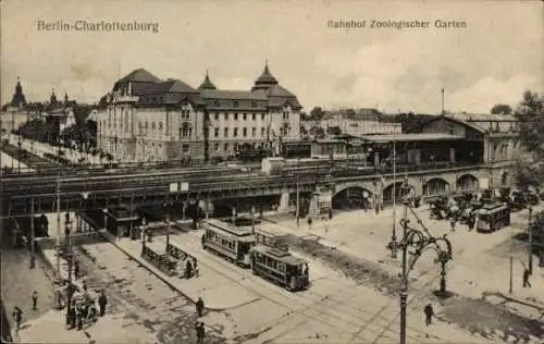 Ak Berlin Charlottenburg, Bahnhof Zoologischer Garten