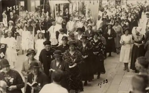 Foto Ak Kevelaer am Niederrhein, Prozession 1933