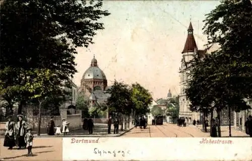 Judaika Ak Dortmund im Ruhrgebiet, Hohestraße, Synagoge