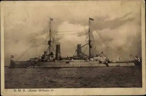 Ak Deutsches Kriegsschiff, SMS Kaiser Wilhelm II, Kaiserliche Marine