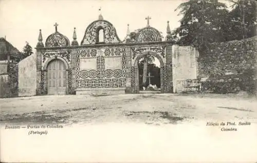 Ak Buçaco Bussaco Portugal, Portas de Coimbra