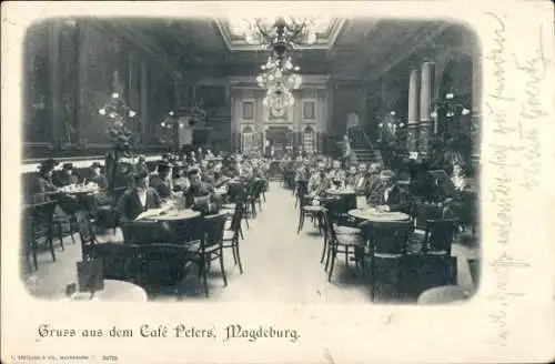 Ak Magdeburg an der Elbe, Café Peters